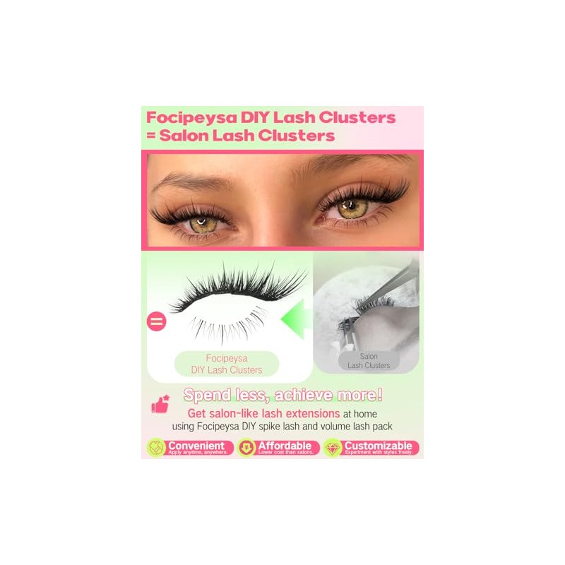 Fox Eye Eyelash Clusters Natural Volume Lashes Clusters Cat Eye