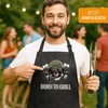 MoonWorks Men's BBQ Apron Grill King Apron for Men Crown,