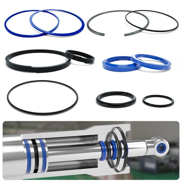 Hydraulic Log Splitter Cylinder Rebuild Seal Kit for 4.0"Bore x