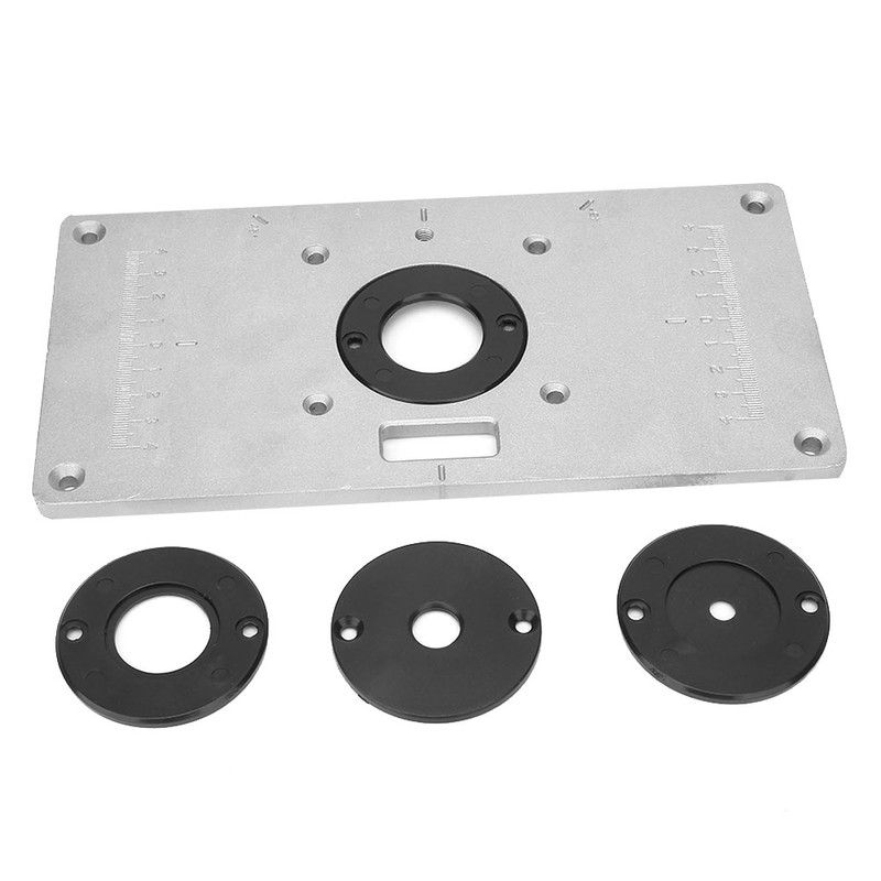 Aluminum Alloy Router Table Insert Plate With Ring For Woodworking