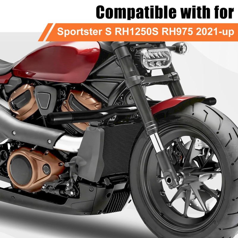 AUFER Motorcycle Front Highway Engine Guards Crash Bar Compatible With