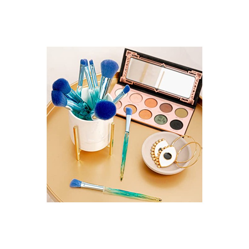 Kit de 10 Brochas de Mango Cristal Chandelier Azul