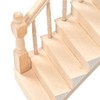 TKSE Dollhouse Staircase, Miniature Doll House Stairs Glossy Rounded Corners