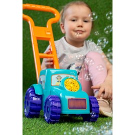 Soap bubble set, bubble tractor + liquid 400 ml Bubble Machine for Kids Bubble Blower for Toddlers Bubble Maker for Little Boys Girls Fun Outdoor Party (0396)