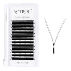 ACTROL YY Eyelashes Extension Lashes Black D Curl 0.05mm 8-12mm Mix 4D Lash Volume Extension Easy Fans Y Shaped Premade Soft Eyelashes Supply