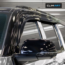 CLIM ART Incredibly Durable Rain Guards for Jeep Wagoneer L 2023-2024, Original Tape-on Window Deflectors, Vent Deflector, Window Visors, Car Accessories, 4 pcs. - 422362