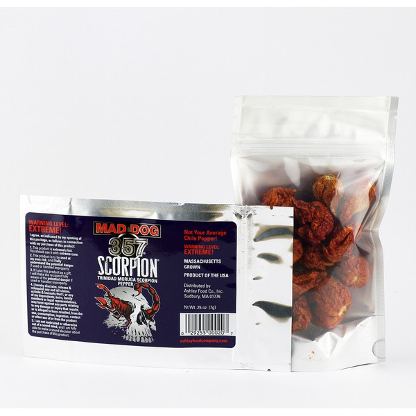 Mad Dog 357 Dried Red Moruga Scorpion Peppers - 7g