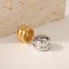 Chunky Gold Rings 18K Gold Plated Stainless Steel Chunky Dome