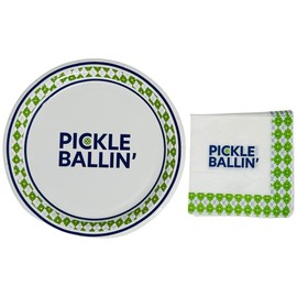 Twerp Pickleball - Juego de 10 platos y servilletas para fiestas, suministros para fiestas