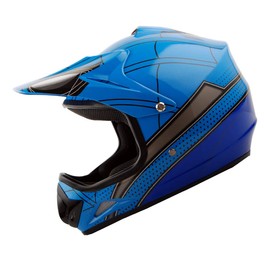 WOW Youth Kids Motocross BMX MX ATV Dirt Bike Helmet Spider Blue