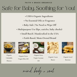 Organic Nipple Balm, Safe for Nursing, Soothing balm for breastfeeding mothers, Postpartum Essentials, Pumping Essentials