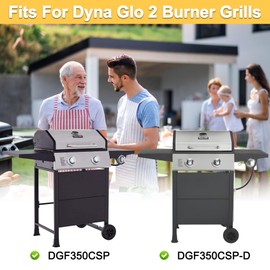 Grill Replacement Parts for Dyna Glo DGF350CSP DGF350CSP-D 2-Burner Gas Grill, Heat Shields, Burner Tubes, Igniters and Cast Iron Grill Grates Replacement for Dyna-Glo