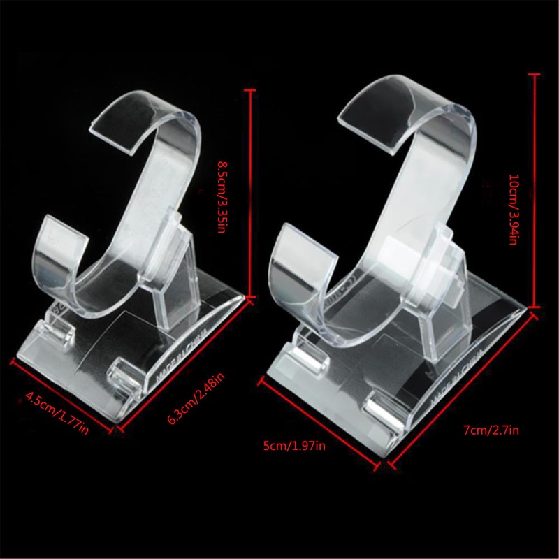Hattba Multipurpose C Shape Clear Watch Storage Stand Jewelry Organizers