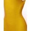 Awesome21 Solid Ribbed High Neck Bodysuit Mustard Size L
