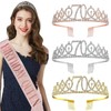 70th Birthday Sash and Tiara for Women, 70 & Fabulous