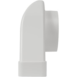 Vent Systems 90 Degree Angle Connector for 220 x 55 mm Rectangular Ducts to Ø100 mm Round Pipes. Ventilation System, Heating, Cooling