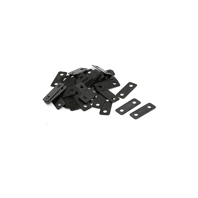 Sourcingmap 50pcs 24mmx9mmx0.5mm Flat Corner Brace Angle Plate Repair Bracket