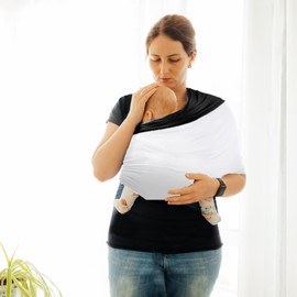 TKKOK Baby Wrap Carrier, Unisex Baby Carrier, Lightweight & Ultra Soft, Easy to Wear Baby Wrap, Perfect for Newborn Toddlers