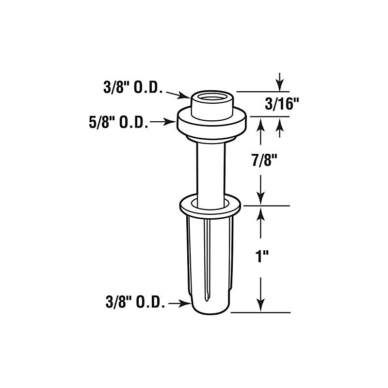 Prime-Line N 7302 Bi-Fold Top Mount Pivot and Guide, 3/8