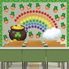 FYSUIMU 120Pcs St. Patrick's Day Shamrock Bulletin Board Decoration Set