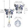 Persofine Window Hanging Suncatcher with Crystal,blue butterfly Garden Hanging Rainbow