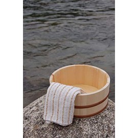 Yamako Natural Wood Made Japanese Bath Bucket 12462