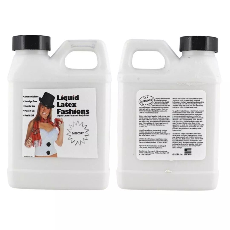 Liquid Latex Basecoat Foundation 8 Fl Oz - Face and