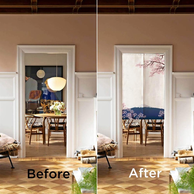 Ofat Home Japanese Artistic Doorway Curtain 33.5 x 59 inch