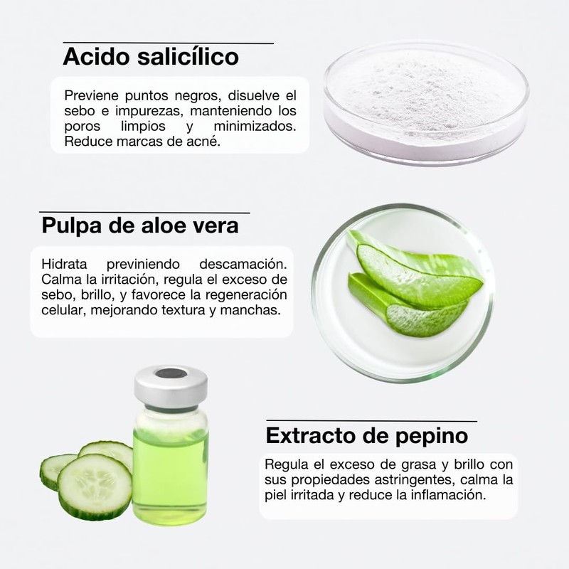 Crema Facial Hidratante Antiacné con Aloe Vera, 50 ml Biotiks
