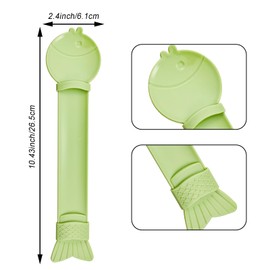 Arvintas 4 Pack Cat Strip Feeder, Cat Wet Treats Dispense Spoon for Puree and Bisque Delectables Lickable Wet Cat Treat Dispenser Sliding Cat Happy Spoon (Fish-Shaped)