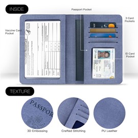 Passport Holder, Passport Wallet For Women（Purple）