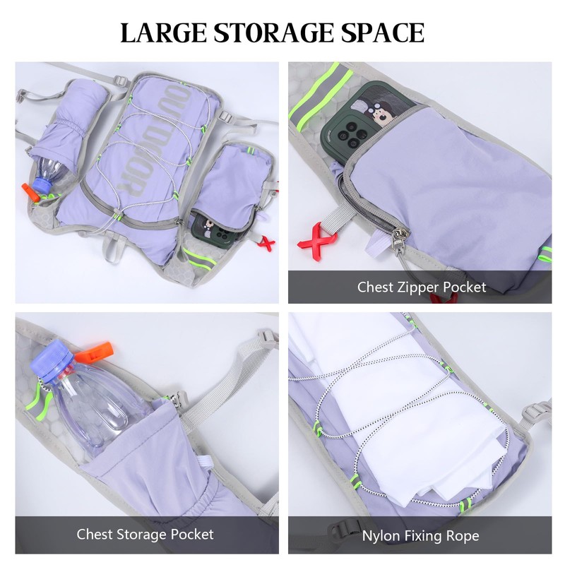 Running Hydration Vest Backpack Lightweight Running Vest Women mens Compatible