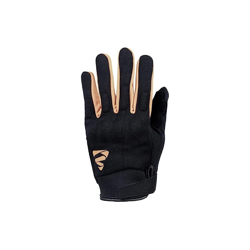GMS Rio Motorcycle Gloves (Black/Light Brown, L)