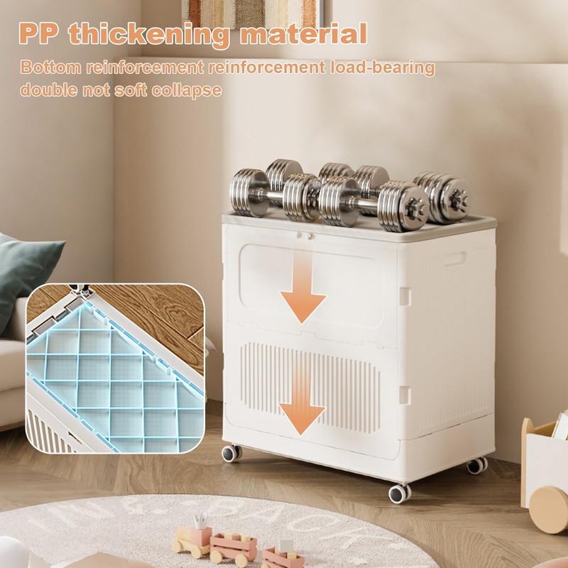Rolling Laundry Hamper With Lid, 123L Large Capacity Clothes Hampers