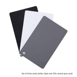 3 in 1 Grey Cards for DSLR and Film Exposure Measurement Card Colour Calibration for Canon Nikon Sony 18% White Balance Kit