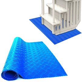 Swimming Pool Ladder Mat,Swimming Pool Step Mat with Non-Slip Texture - Blue Protective Pools Step Pad, Pool Accessories for Above Ground Stairs(36 X 24 Inch)