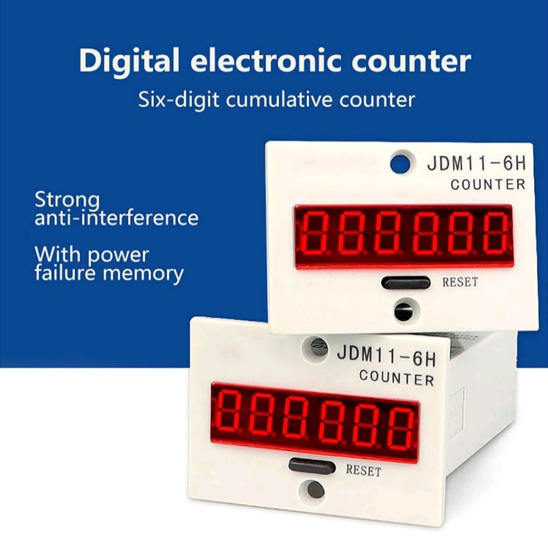 WANGCL AC 220V LCD Digital Electronic Counter 0-99999 Counter 6-Digit