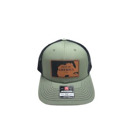 Gulf of America Patch Trucker Hat, Adjustable Mesh Snapback (US, Alpha, One Size, Loden/Black)