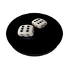 White Dice Pair on Black Craps Table - Gamblers Delight