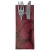 Cutlery Pockets with Napkin Bordeaux Marbled 20 cm Pack of