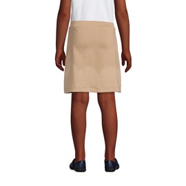 Lands' End Uniform Ponte Button Front Skort Khaki Kids 7