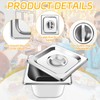 3PCS Stainless Steel 1/6 Gastronorm Pan Lid Stainless Steel Lid