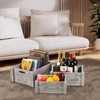 Hacaroa 3 Pack Wood Crates with Handles, Rustic Nesting Storage