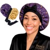 Luxury Satin Sleep Bonnet – Double-Layered Charmeuse for Curly, Wavy,
