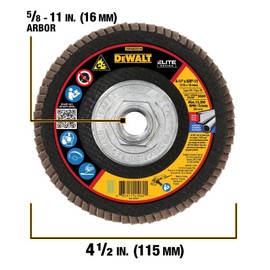 DEWALT DWA8281H 60G T29 XP Ceramic Flap Disc, 4-1/2" x 5/8"