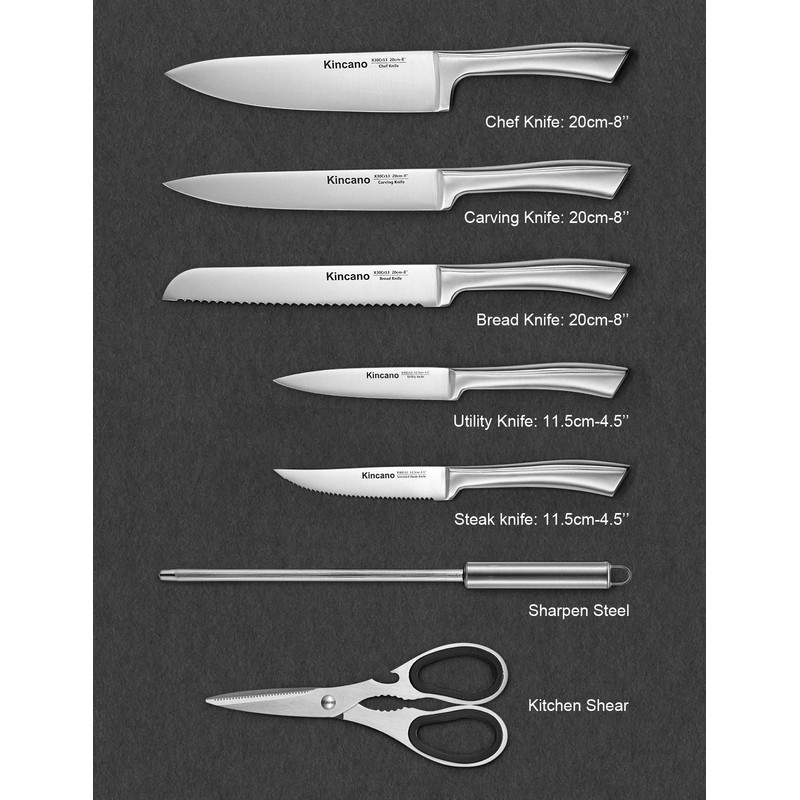 Knife Set, 14 PCS High Carbon Stainless Steel Super Sharp