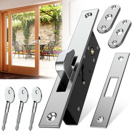 Sliding Door Lock,Sliding Glass Door Lock,Mortise Lock,Sliding Patio Door Lock,Storefront Door Lock for Commercial Door,Fits Doors 0.87" to 2.37"(Sliding Door Lock,1 Pack)