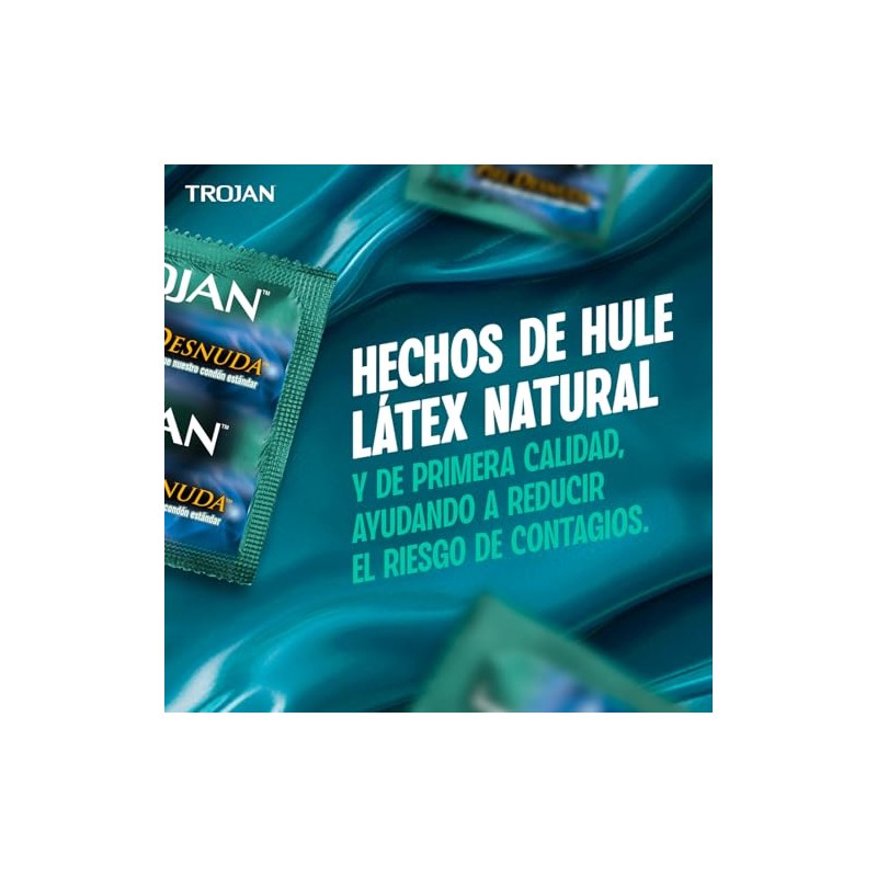 Trojan Condón Piel Desnuda, 3 piezas