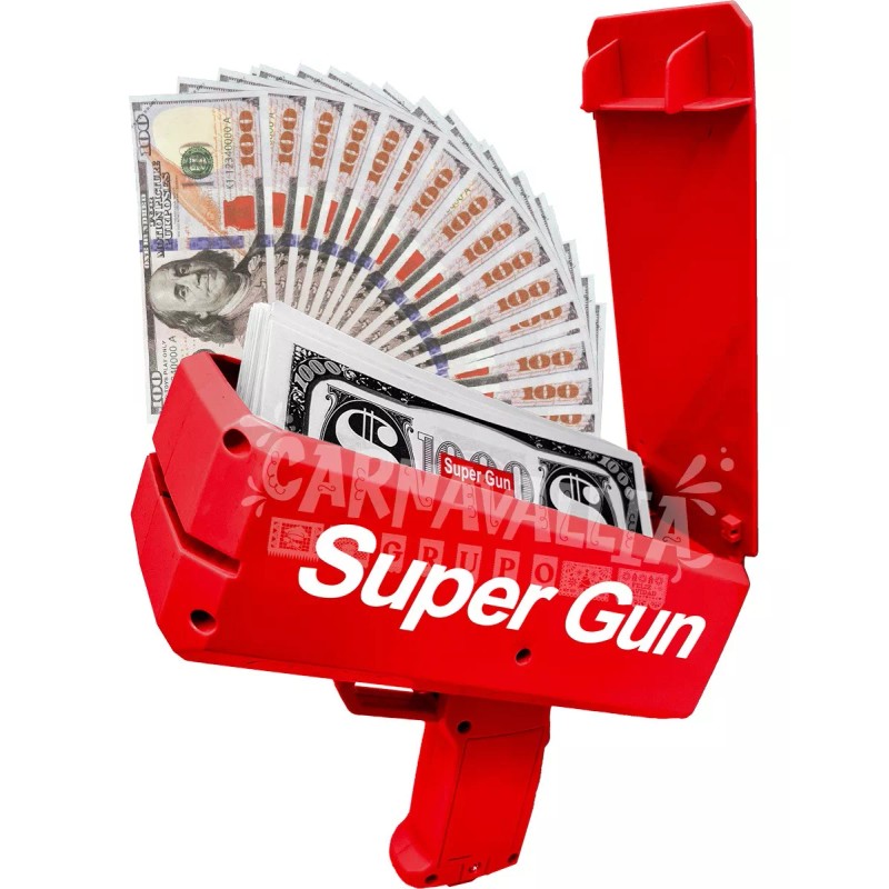 Carnavallia Pistola Lanza Billetes Cash Money Super Gun
