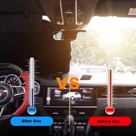 Sonnenschutz Auto Frontscheibe, Auto Windschutzscheibe Sonnenblende, Auto Sonnenschutz Frontscheibe Innen, Sonnenblende Vorne Faltbar, Blockiert UV-Strahlen, 140x70 cm